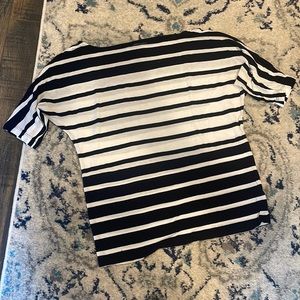 XS Banana Republic boatneck top- navy & white stripes
